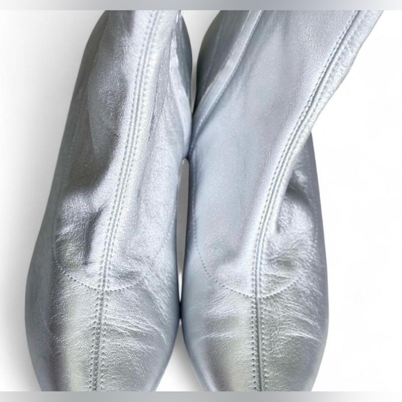 Zara  Sheep Leather Ankle Boots Size 6.5 New, Metalic, Zip Up, 3 Inch Heel ￼ - Picture 14 of 16